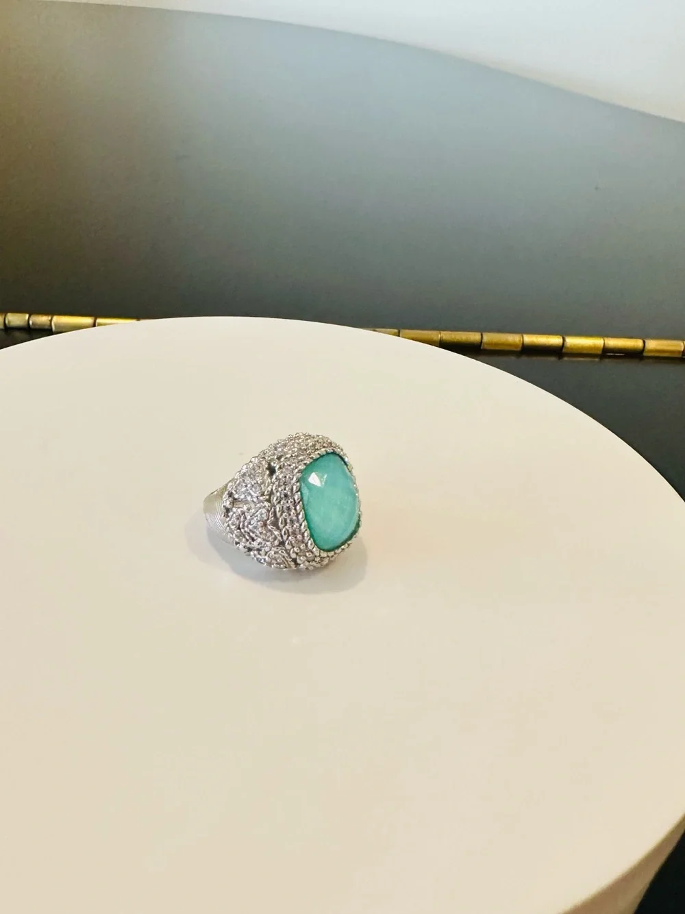 Judith Ripka Luxury Vintage Retro Designer Couture Runway RARE Authentic Ring